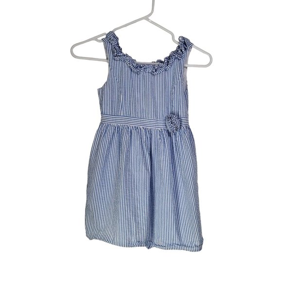 Lilly Pulitzer Other - Lilly Pulitzer Girls SZ 7 Sleeveless Blue White Striped Dress